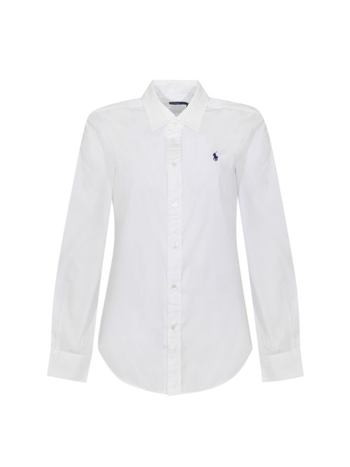 Camicia slim in cotone con logo POLO RALPH LAUREN | 211891376001